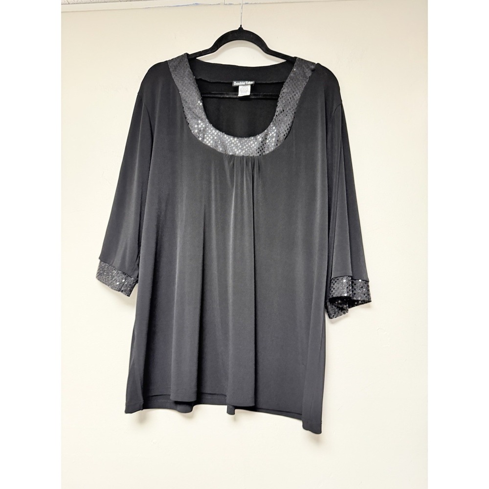 Double‎ Take Women's Black Blouse Size 2X